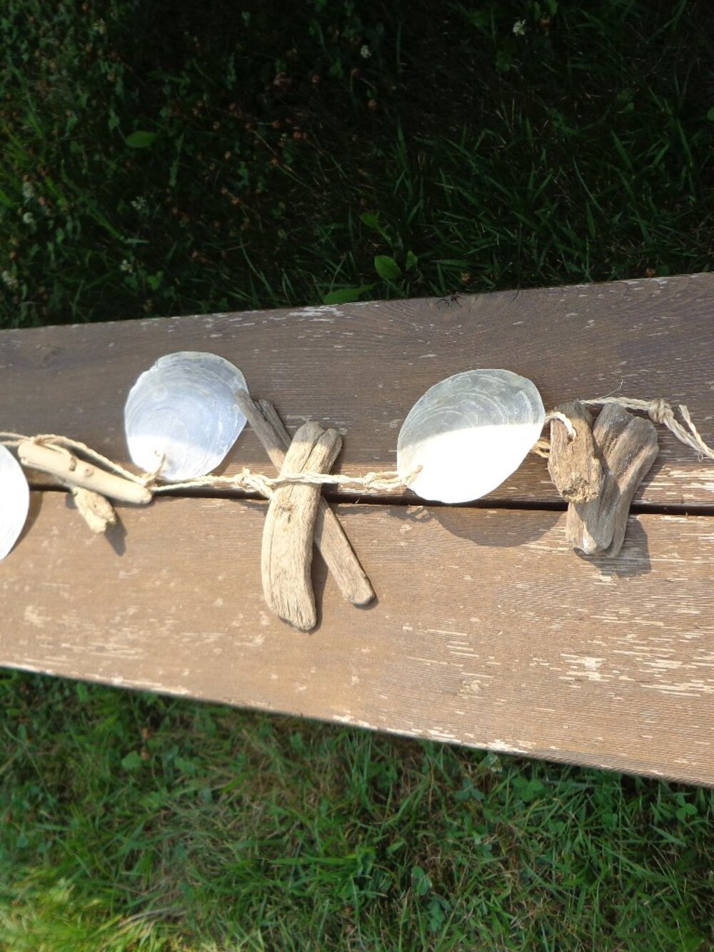 NEW! Shell Mobile Driftwood/Capiz Sea Shells 51" L. Nature's Beauty